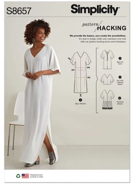 Simplicity S8657 | Misses' Caftan with Options for Design Hacking | Front of Envelope