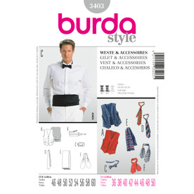 Burda Style BUR3403 | Vest & Accessories | Front of Envelope