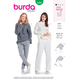 Burda Style BUR6366 | Misses' Easy Tops | Front of Envelope