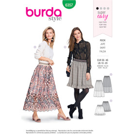 Burda Style BUR6357 | Misses' Skirts | Front of Envelope