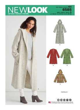 New Look N6585 | Misses' Coat with Hood | Front of Envelope