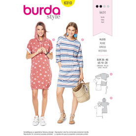 Burda Style BUR6310 | Misses' Shirt Dress | Front of Envelope