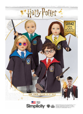 Simplicity S8942 | Harry Potter Doll Clothes | Front of Envelope