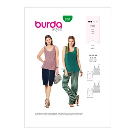 Burda Style BUR6231 | Misses' Tops | Front of Envelope