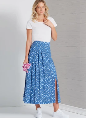 New Look N6659 | Misses' Pleated Skirt with or Without Front Slit Opening