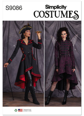 Simplicity S9086 | Misses' Steampunk Costume Coats | Front of Envelope