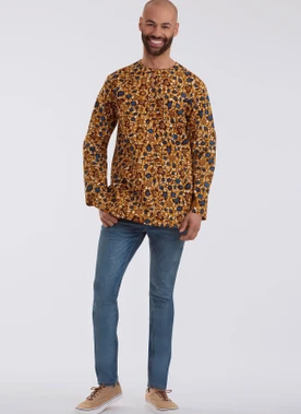 Simplicity S9158 | Men's Half Buttoned Shirts