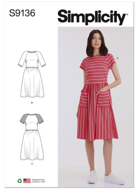 Simplicity S9136 | Misses' Dress | Front of Envelope