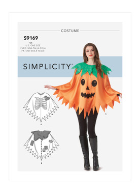 Simplicity S9169 | Misses' Character Poncho Costumes | Front of Envelope