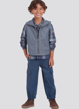 Simplicity S9201 | Children's & Boys' Shirt, Vest & Pull-On Pants