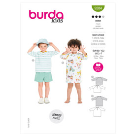 Burda Style BUR9284 | Children's Top & Dress | Front of Envelope