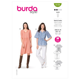 Burda Style BUR6129 | Misses' Dress & Tunic | Front of Envelope