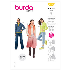 Burda Style BUR6114 | Misses' Waistcoat, Vest & Jacket | Front of Envelope