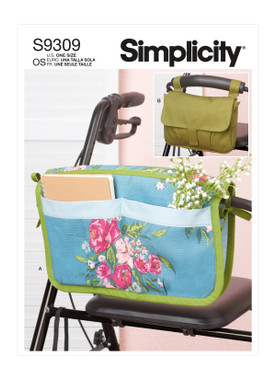Simplicity S9309 | Walker Caddy & Bag | Front of Envelope