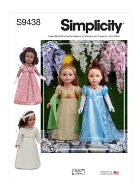 Simplicity S9438 | 18" Doll Clothes | Front of Envelope