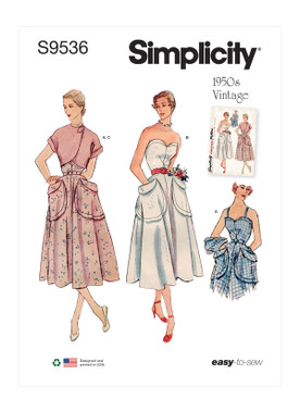 Simplicity S9536 | Misses' Sundress and Bolero | Front of Envelope