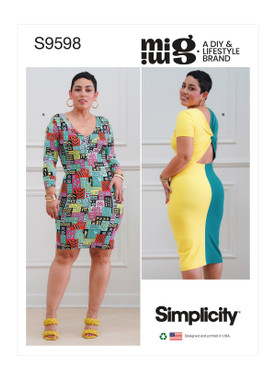 Simplicity S9598 | Misses' Knit Dresses by Mimi G | Front of Envelope