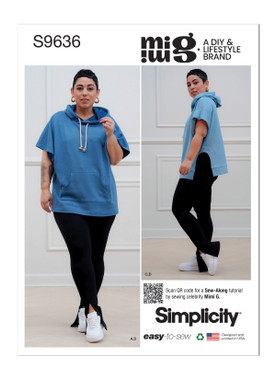 Simplicity S9636 | Misses' Hoodies and Leggings by Mimi G | Front of Envelope