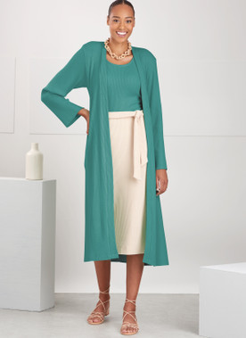 Simplicity S9716 | Misses' Knit Top, Cardigan and Skirt