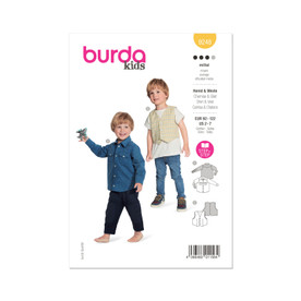 Burda Style BUR9248 | Burda Style Pattern 9248 Children's Shirt, Waistcoat and Vest | Front of Envelope