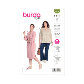 Burda Style BUR5934 | Burda Style Pattern 5934 Misses' Dress and Blouse | Front of Envelope
