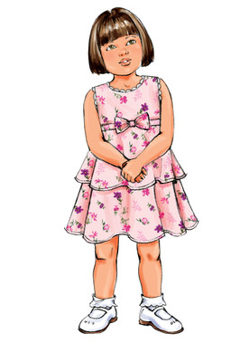 Butterick B4434 (Digital) | Toddlers'/Children's Flared Dresses