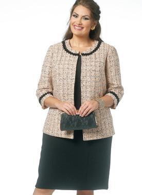 Butterick B5719 | Misses'/Women's Open-Front Jackets, Dress, Skirt and Pants