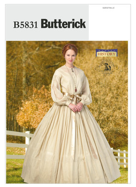 Butterick B5831 | Gathered Dress with Petticoat | Front of Envelope