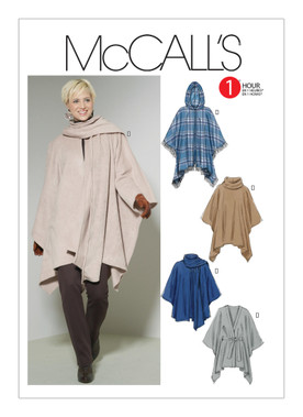 McCall's M6209 (Digital) | Misses' Ponchos and Belt | Front of Envelope