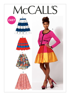 McCall's M6706 (Digital) | Misses' Pleated Skirts and Petticoat | Front of Envelope