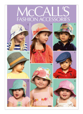 McCall's M6762 | Infants'/Toddlers' Bucket Hats, Fedoras and Caps | Front of Envelope