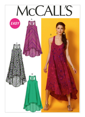 McCall's M6954 (Digital) | Misses' Racerback Tent Dresses | Front of Envelope