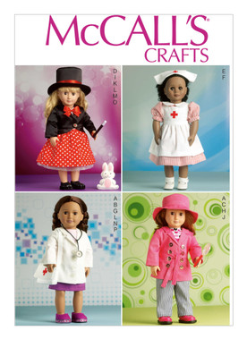 McCall's M7031 (Digital) | Workwear Clothes for 18" Doll | Front of Envelope