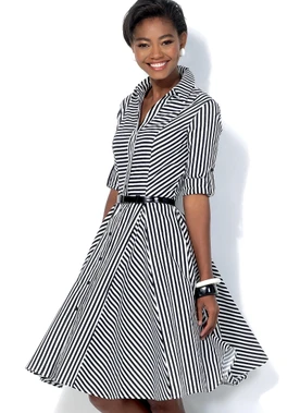 McCall's M7084 (Digital) | Misses' Shirtdresses and Belt