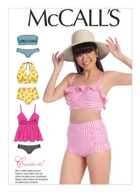 McCall's M7168 | Misses' Bikinis | Front of Envelope