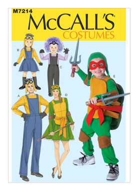 McCall's M7214 (Digital) | Adults'/Children's/Boys'/Girls' Character Costumes | Front of Envelope