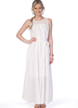McCall's M7404 (Digital) | Misses' Dresses with Yokes, and Belt
