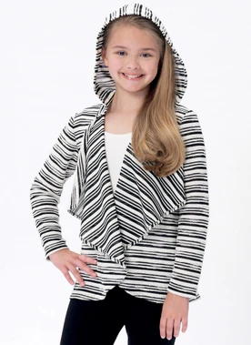 McCall's M7427 (Digital) | Girls' Shawl Collar Vest and Cardigans
