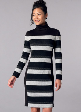 McCall's M7430 (Digital) | Misses' Knit Side-Panel Dresses with Yokes