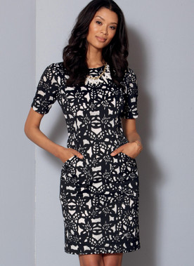 McCall's M7464 (Digital) | Misses'/Miss Petite Paneled Dresses