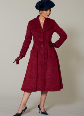 McCall's M7478 (Digital) | Misses'/Miss Petite Fit and Flare, Shawl Collar Coats
