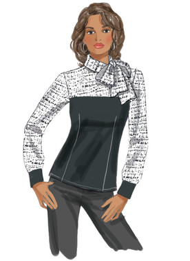 Butterick B6419 (Digital) | Misses' Button-Back Blouses