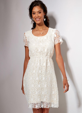 McCall's M7530 (Digital) | Misses' Gathered-Waist, Scoopneck Dresses