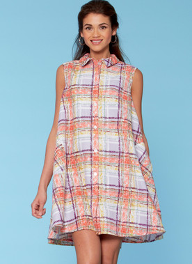 McCall's M7565 | Misses' Shirtdresses with Sleeve Options, and Belt