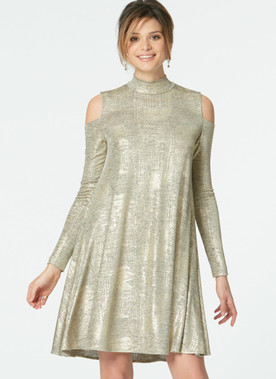 McCall's M7622 (Digital) | Misses' Knit Swing Dresses with Neckline and Sleeve Variations