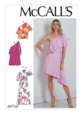 McCall's M7741 (Digital) | Misses' Top, Dresses and Belt | Front of Envelope