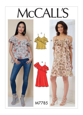 McCall's M7785 (Digital) | Misses' Tops and Dresses | Front of Envelope