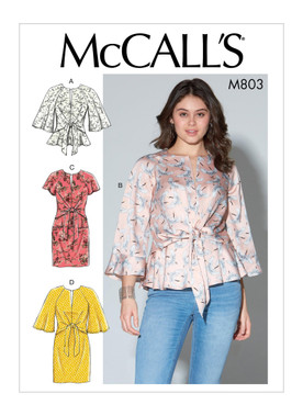 McCall's M7803 (Digital) | Misses' Tops and Dresses | Front of Envelope