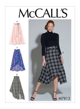 McCall's M7813 (Digital) | Misses' Skirts and Belt | Front of Envelope