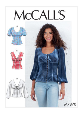 McCall's M7870 (Digital) | Misses' Tops | Front of Envelope
